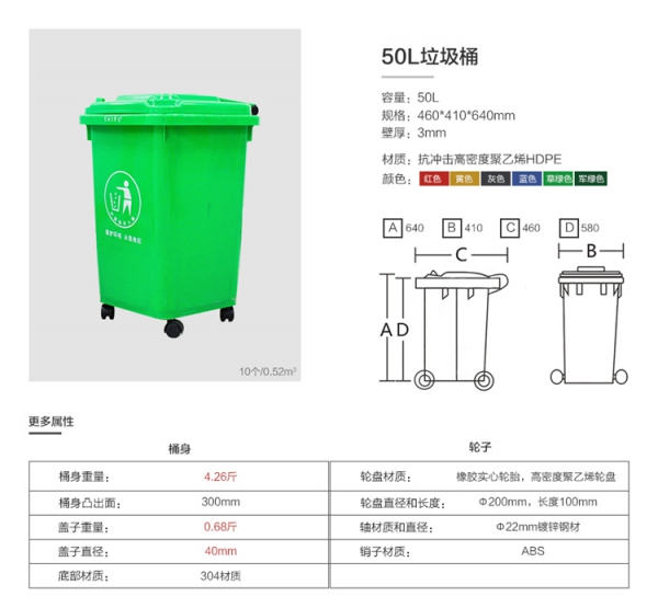 50升廚余垃圾桶